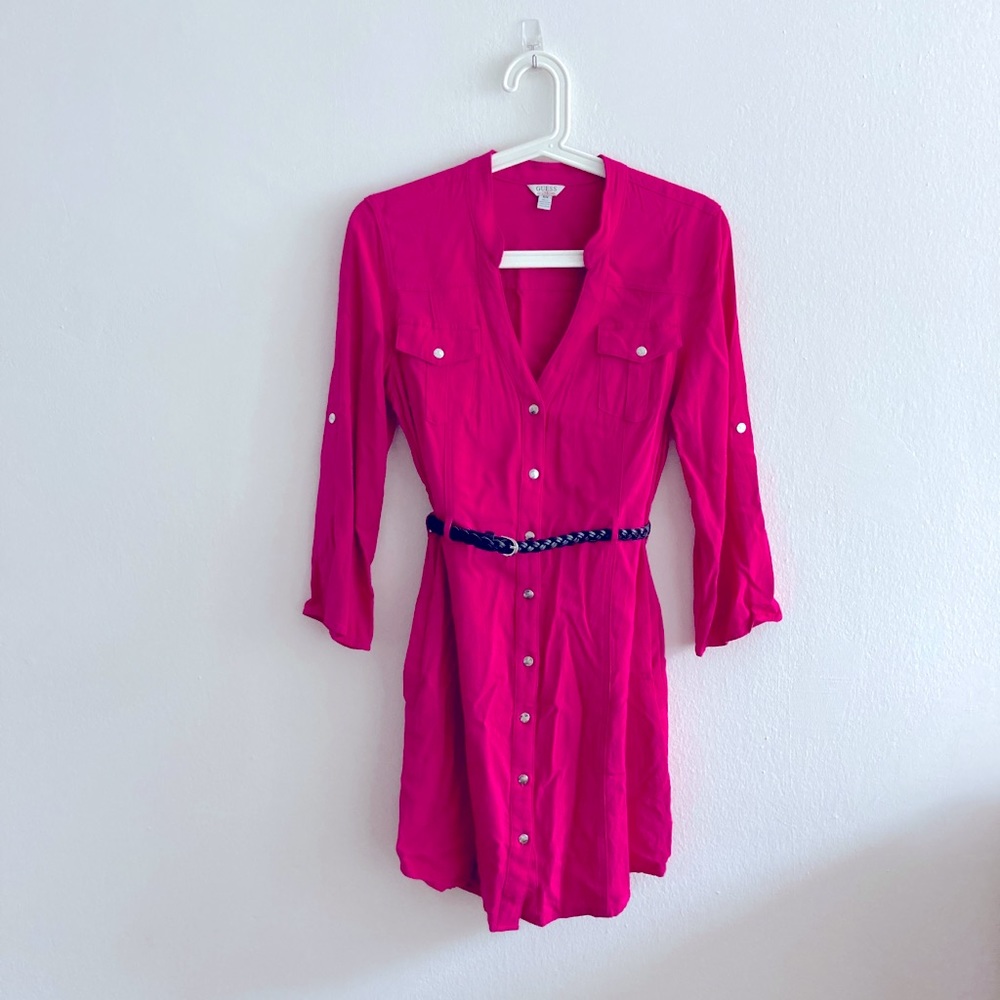 Dress Guess with belt - pink - M
